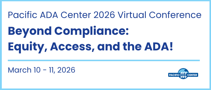 Pacific ADA 2026 Virtual Conference banner