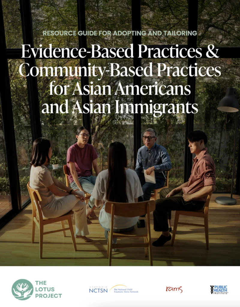 cover of resource guide: Adopting & Tailoring Evidence-Based Practices & Community-Based Practices for Asian American & Asian Immigrants